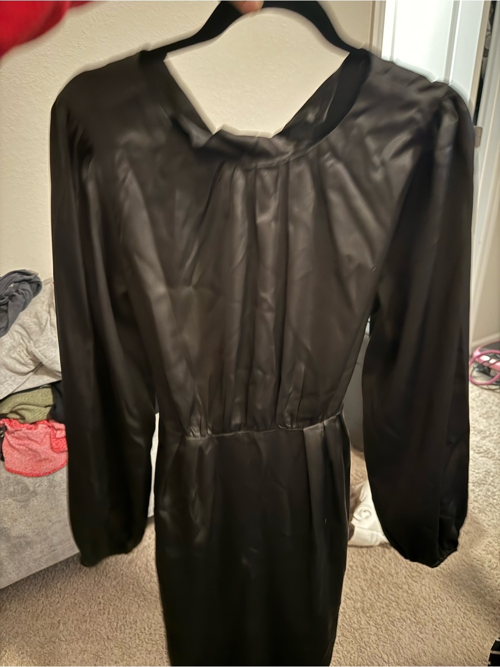 Classic Black Long-Sleeve Women's Dress
